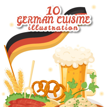 Food German Illustrations Templates 295256