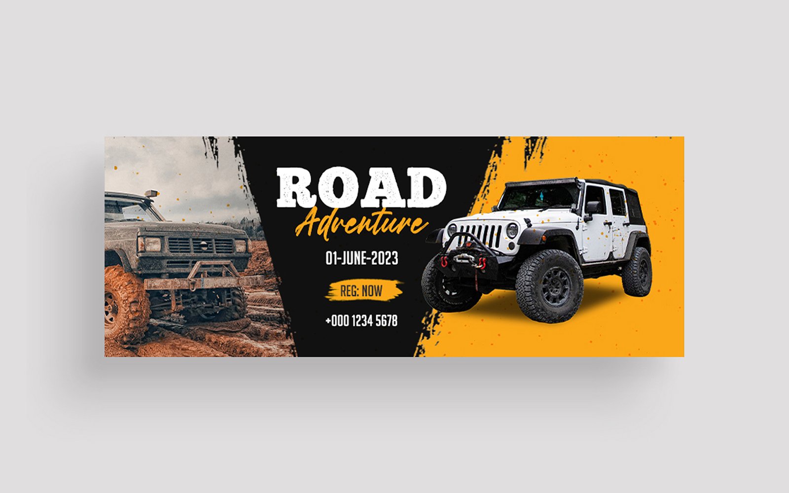Off Road Social Media Cover Photo Template