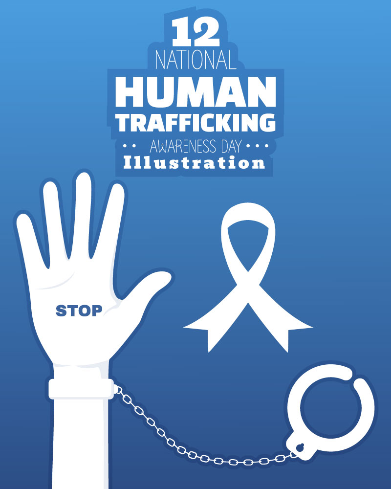 12 Human Trafficking Awareness Day Illustration