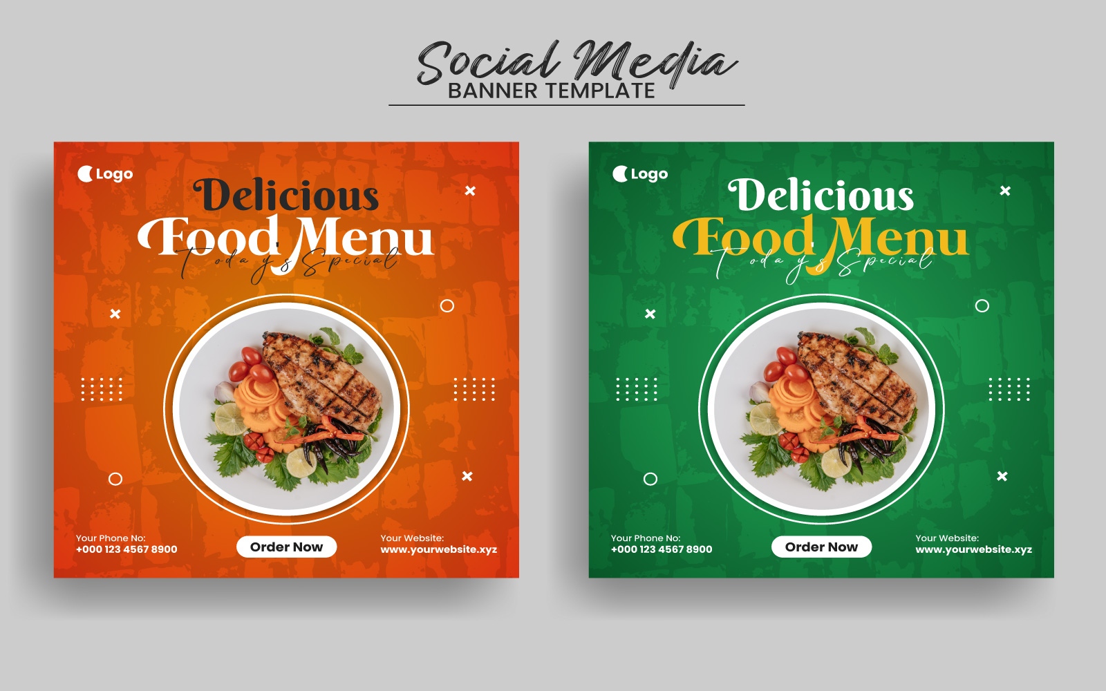 Food Social Media Post Banner Template