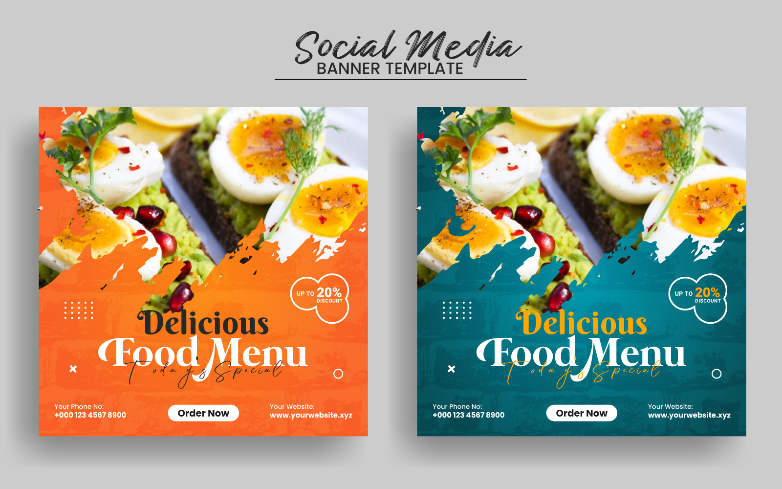 Food Menu Social Media Post Banner