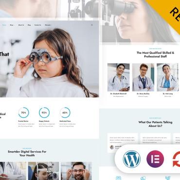 Eyeglasses Health WordPress Themes 295443