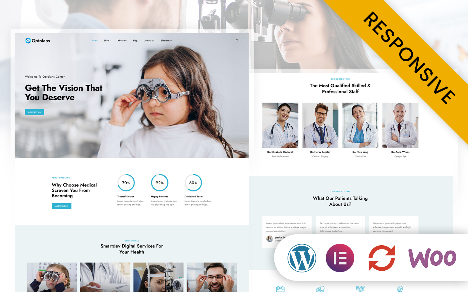 Optolans - Optical and Eye Care Clinic Elementor WordPress Theme
