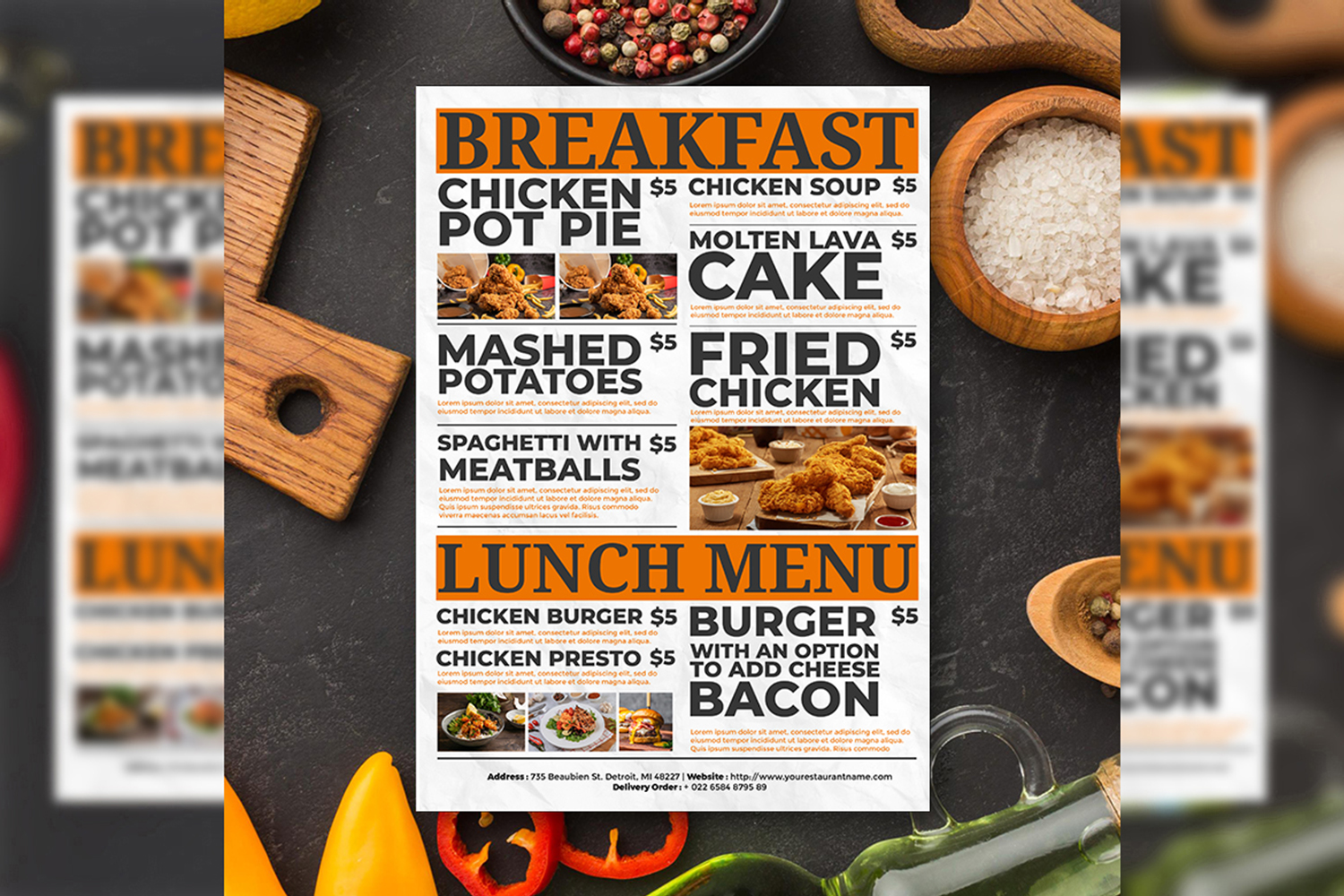 Breakast - Restaurant menu template