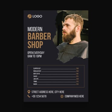 Barbershop Flyer Corporate Identity 295485
