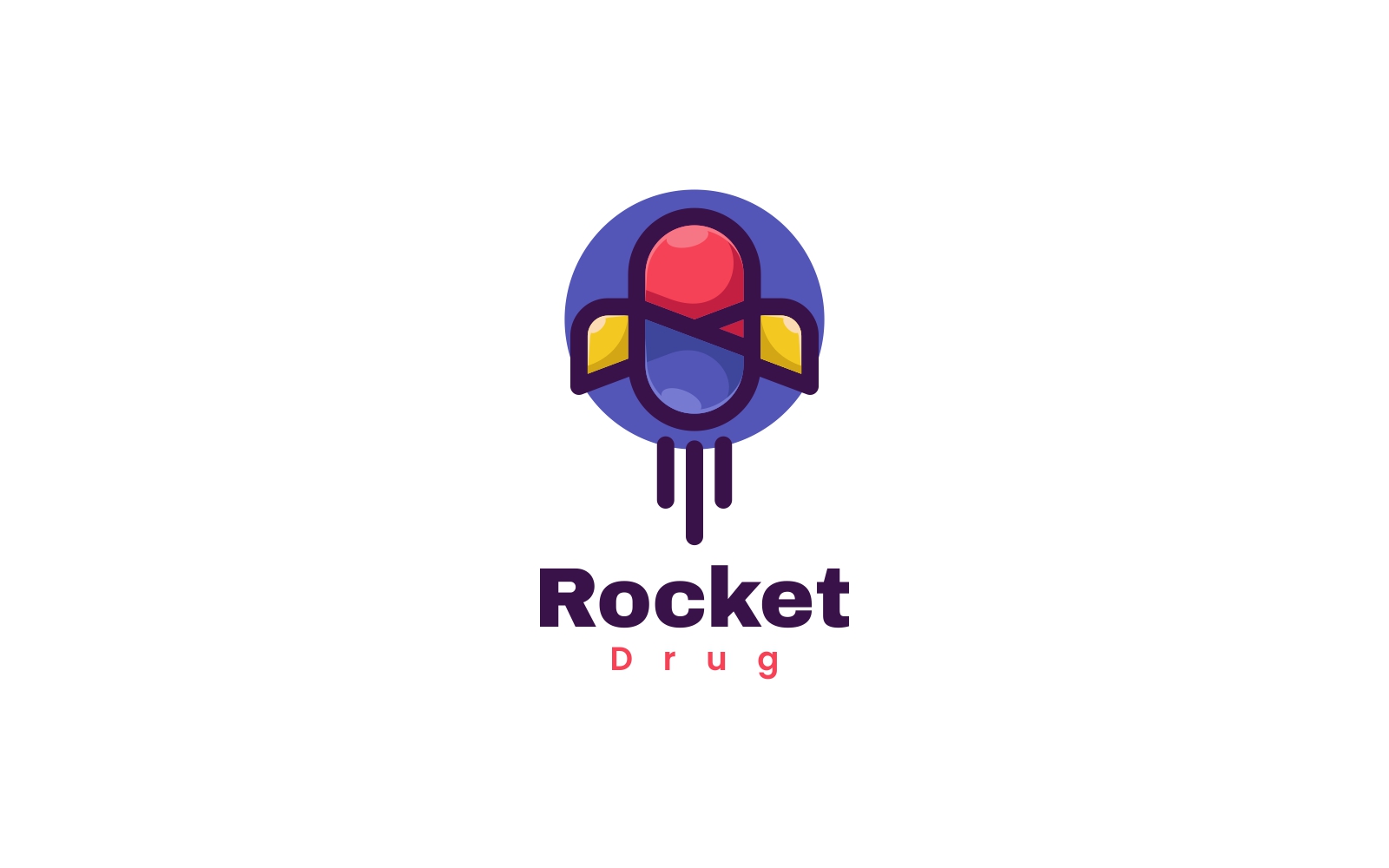 Rocket Drug Simple Mascot Logo
