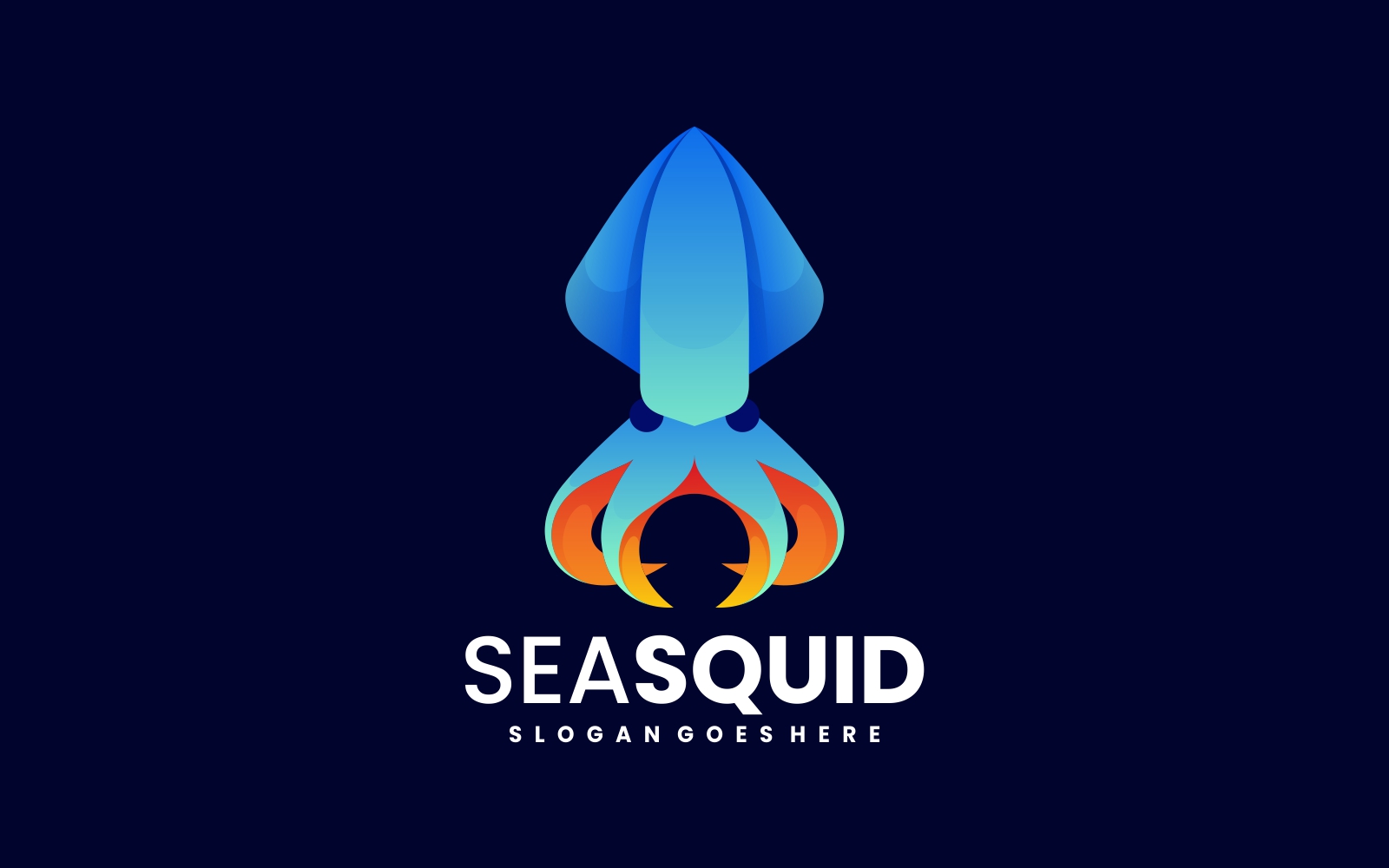 Sea Squid Gradient Logo Style