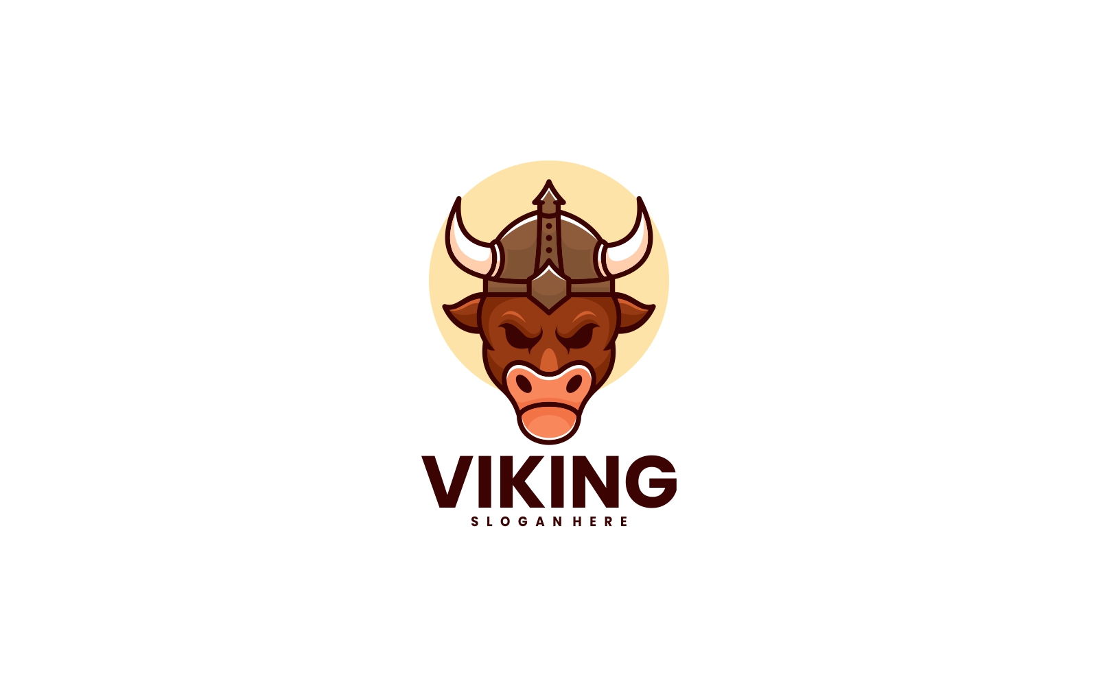 Viking Simple Mascot Logo Design