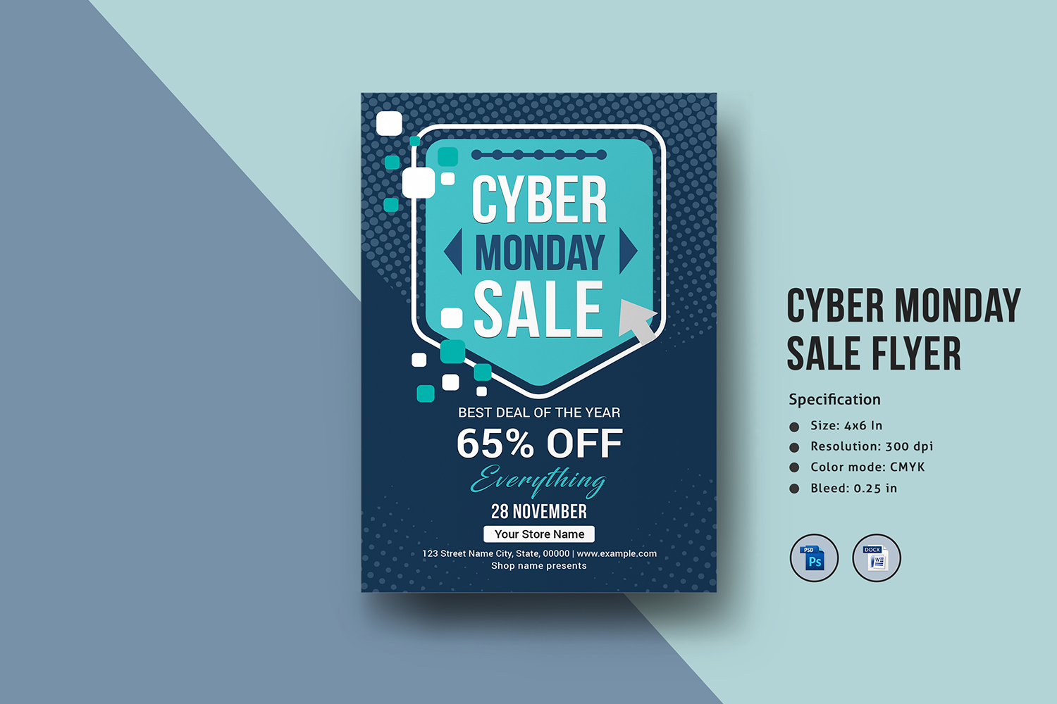 Cyber Monday Promotional Sale Flyer Template