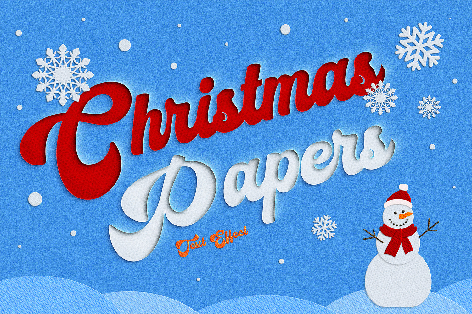 Christmas Paper Cutout Effect