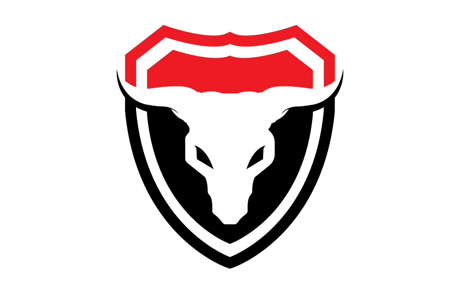 Creative Angry Shield Bull Head Logo Design Symbol 2