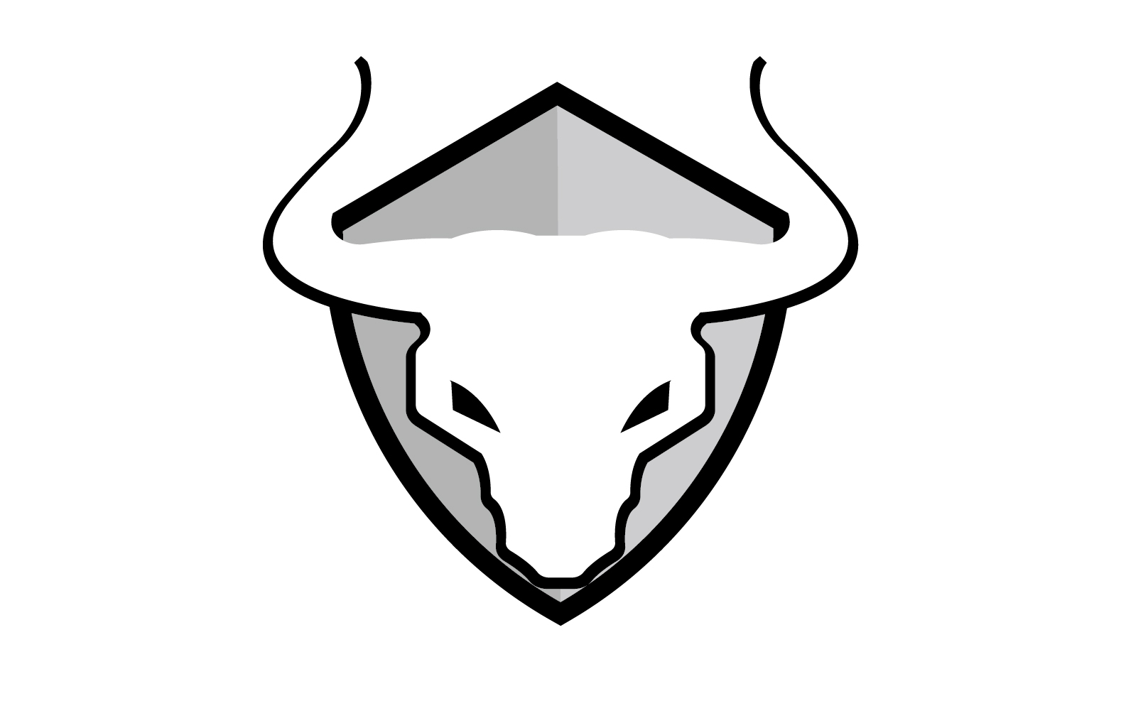 Creative Angry Shield Bull Head Logo Design Symbol 6