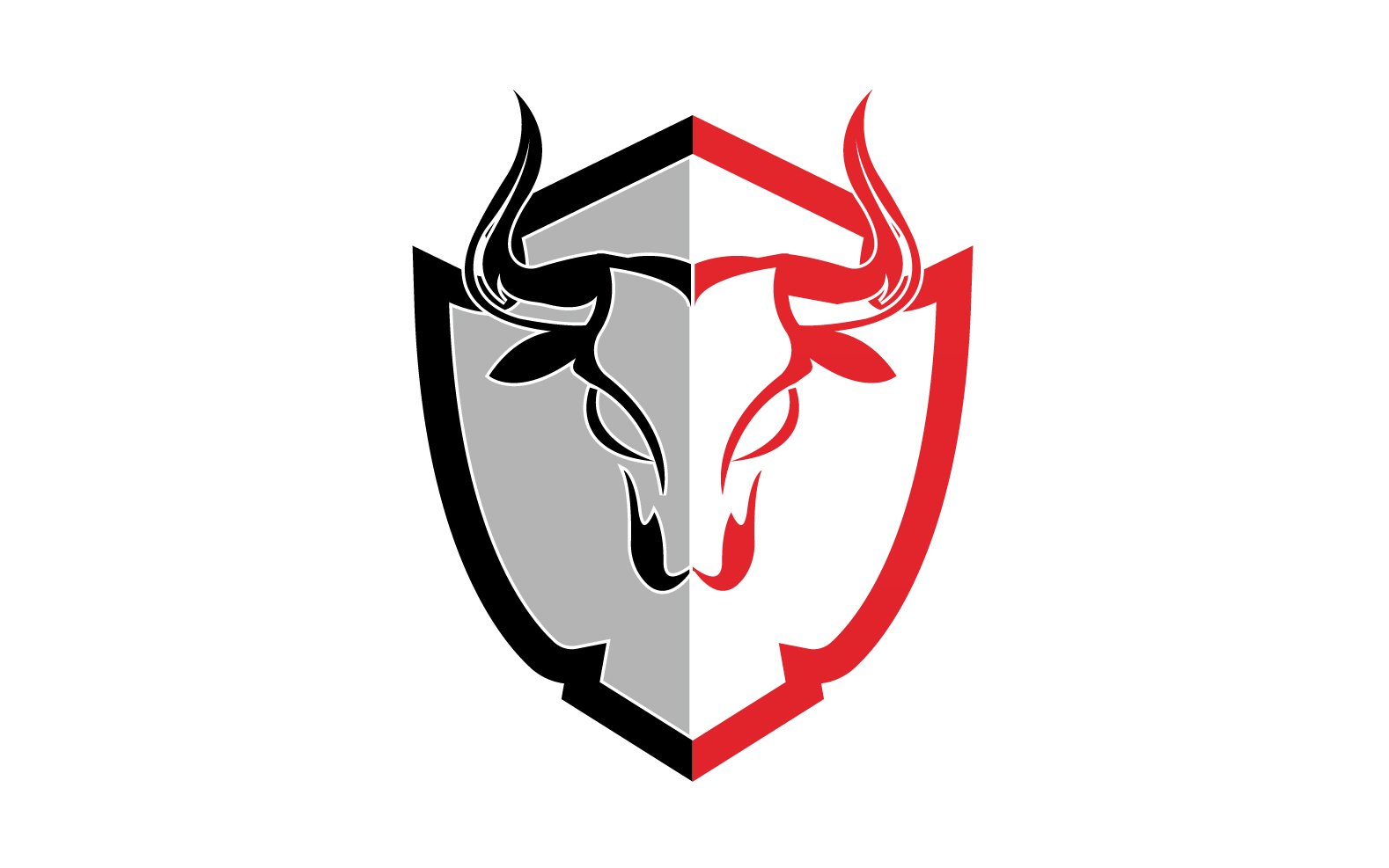 Creative Angry Shield Bull Head Logo Design Symbol 14