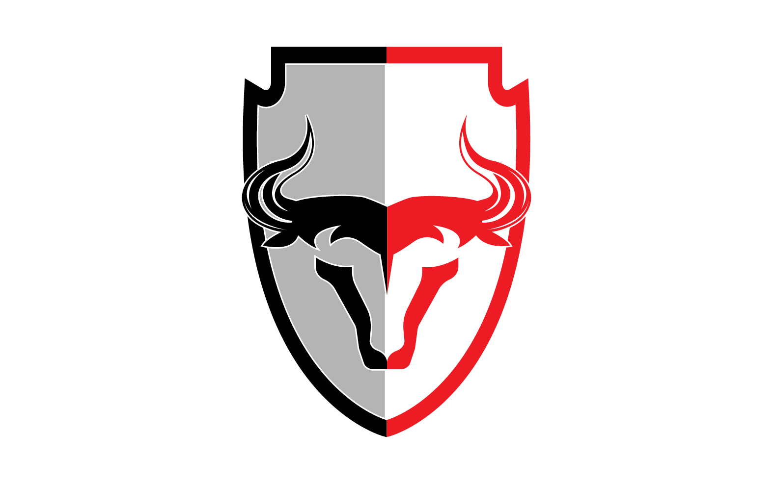 Creative Angry Shield Bull Head Logo Design Symbol 30