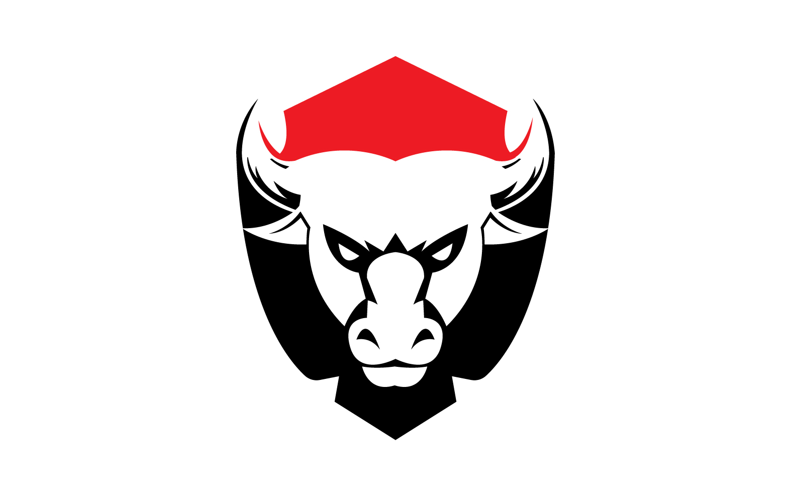 Creative Angry Shield Bull Head Logo Design Symbol 54