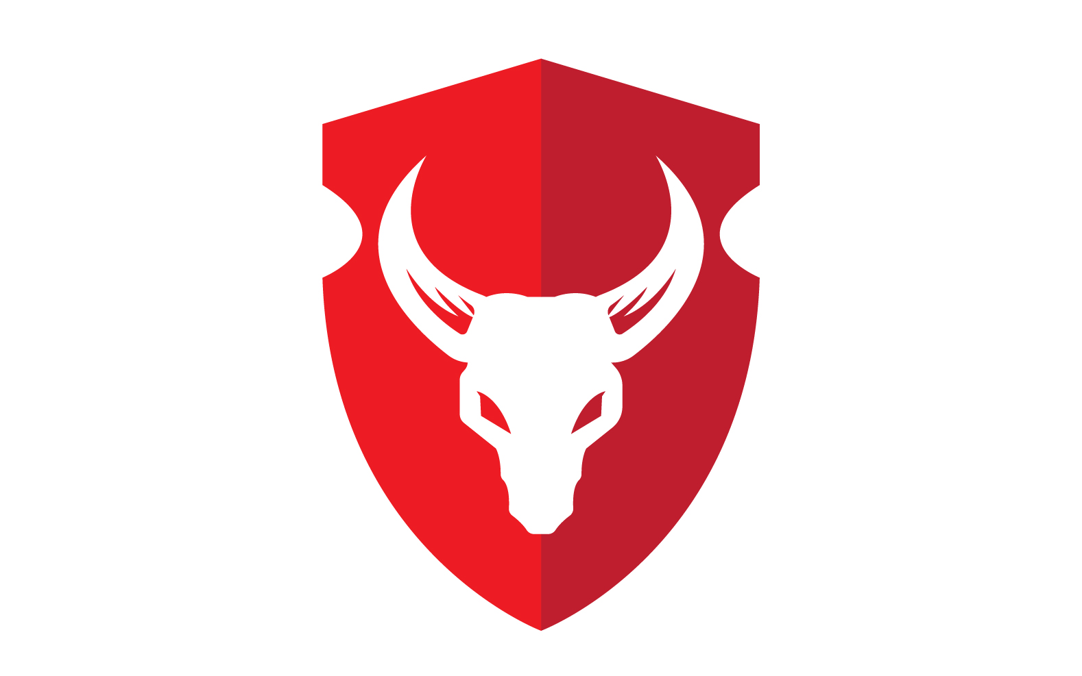 Creative Angry Shield Bull Head Logo Design Symbol 1