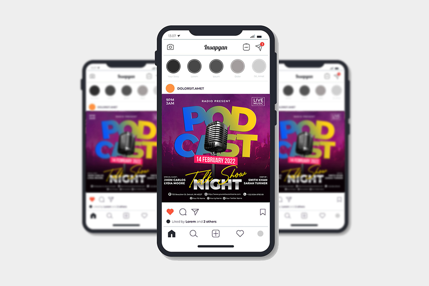 Podcast Flyer Template #3