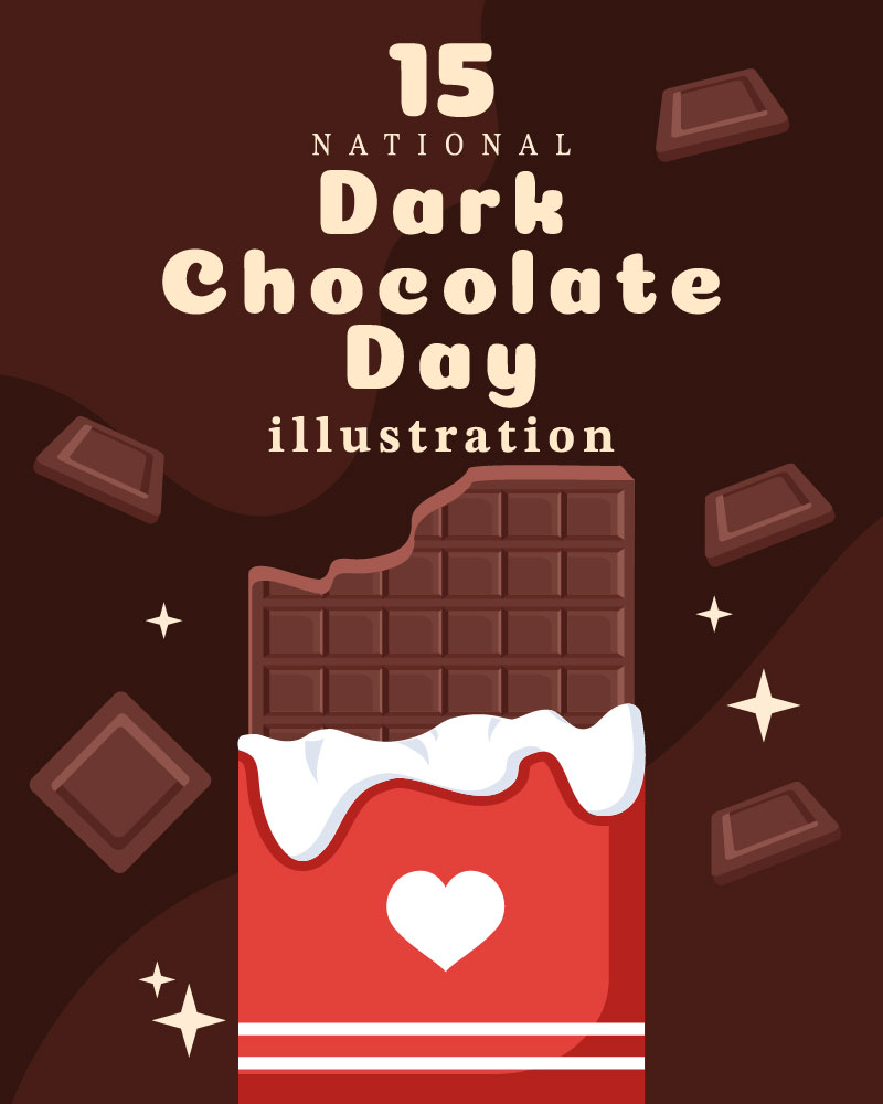 15 World Dark Chocolate Day Illustration