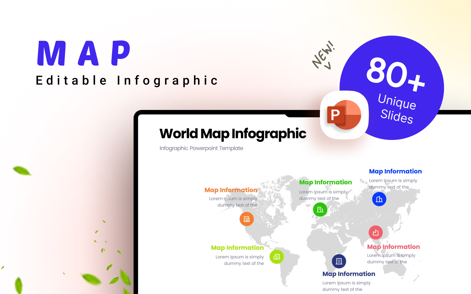 Map Business Infographic Presentation Template