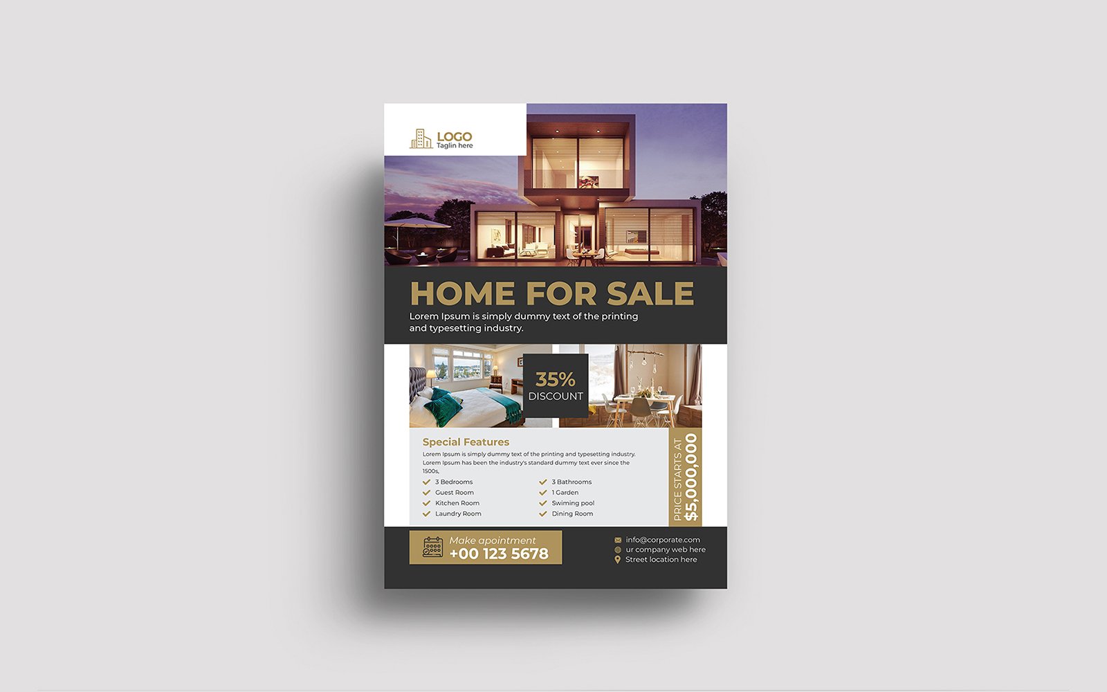 Modern House Sale Flyer Template