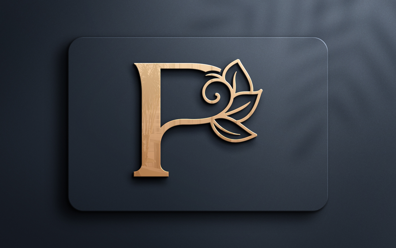 Letter P Monogram Beauty Logo Design