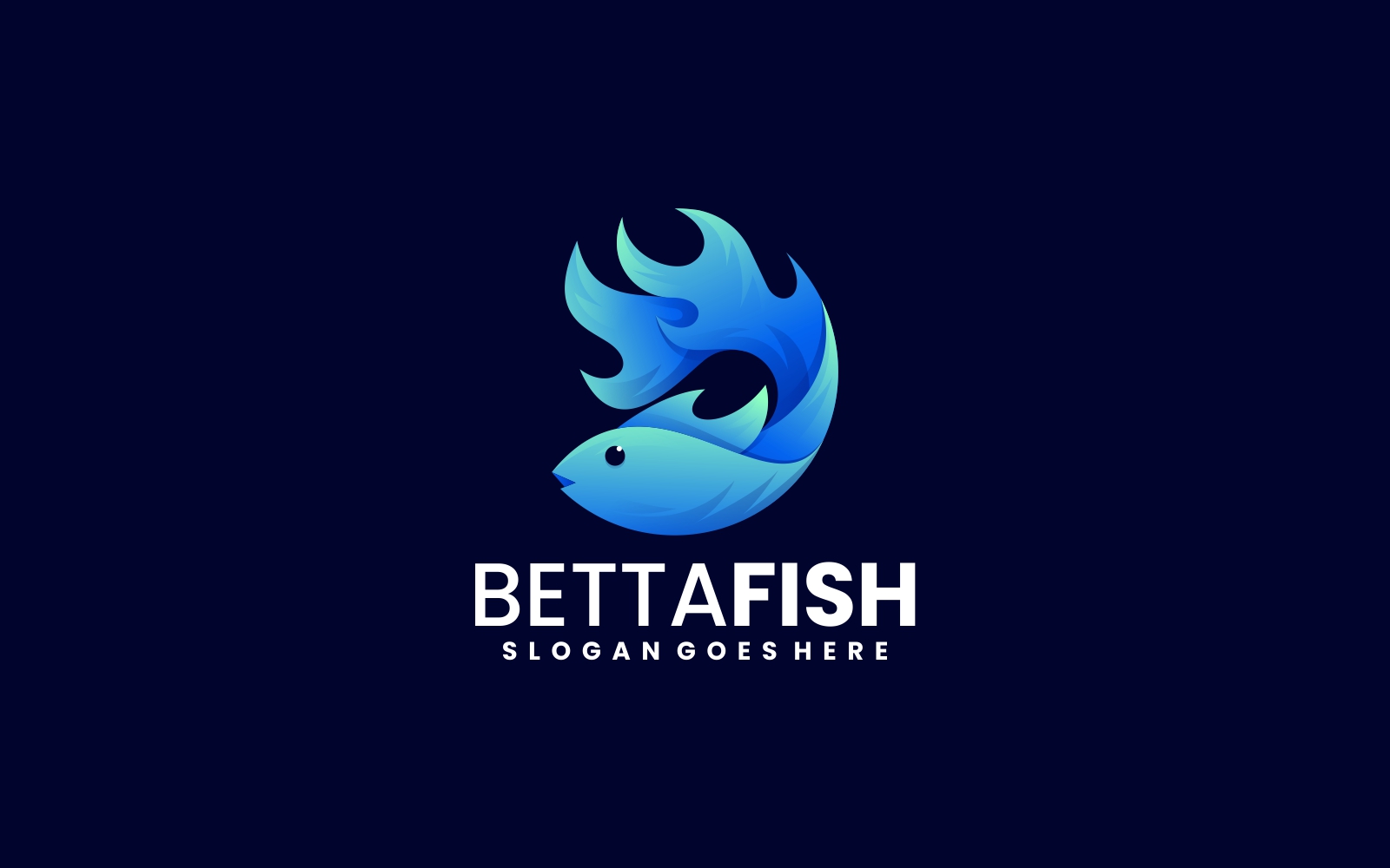 Bettafish Gradient Logo Template