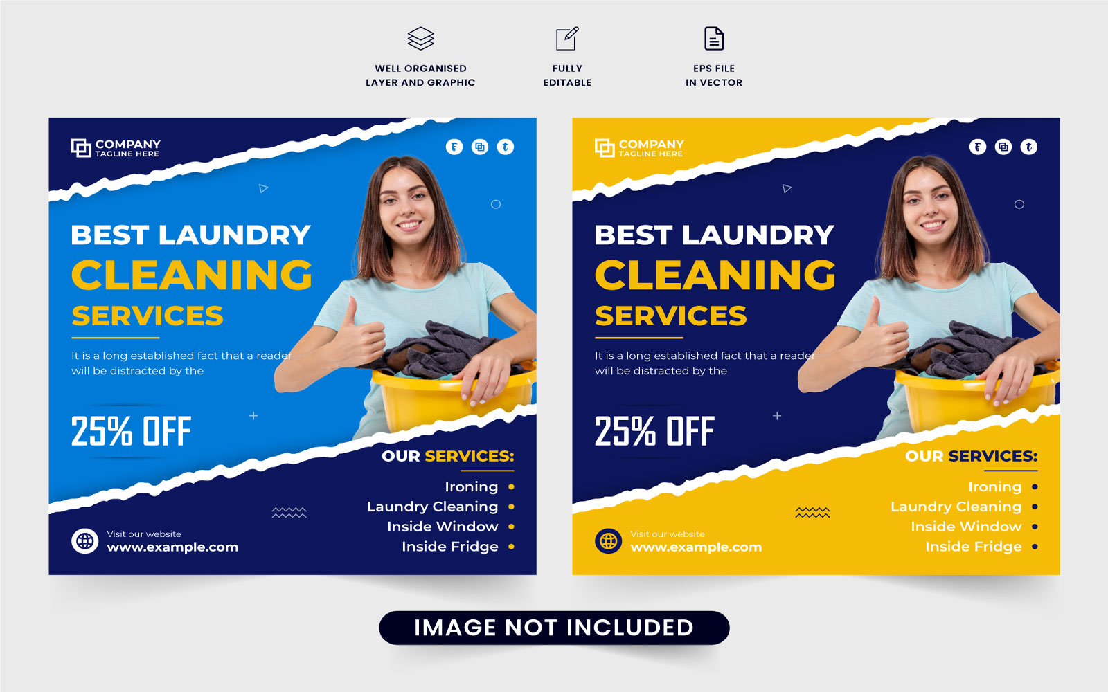 Laundry business marketing template