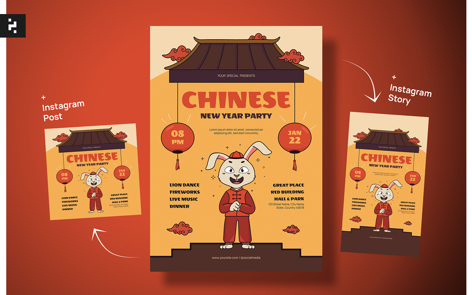 Chinese New Year Celebration Flyer