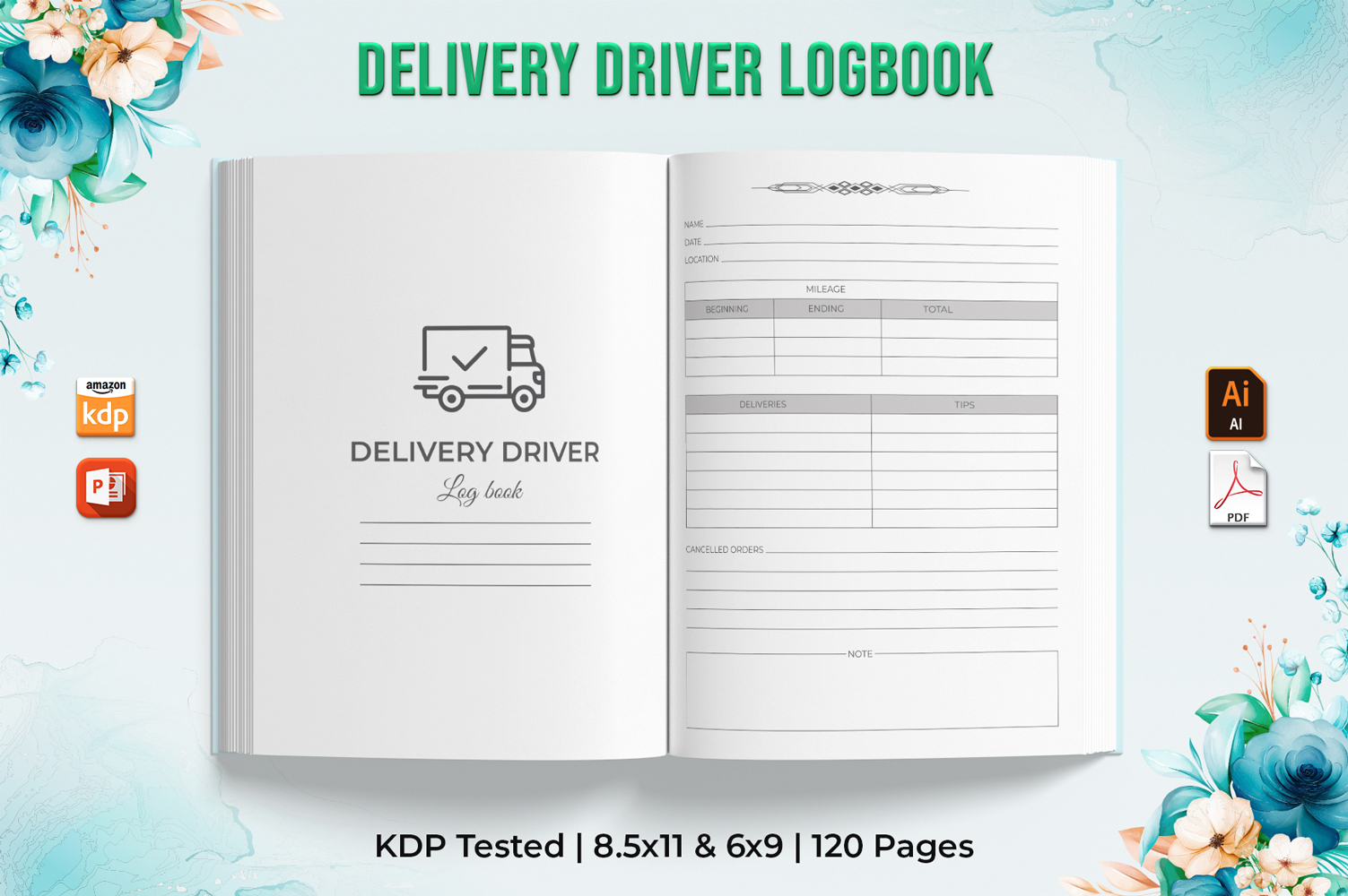 Delivery Driver Logbook | KDP Interior Planner