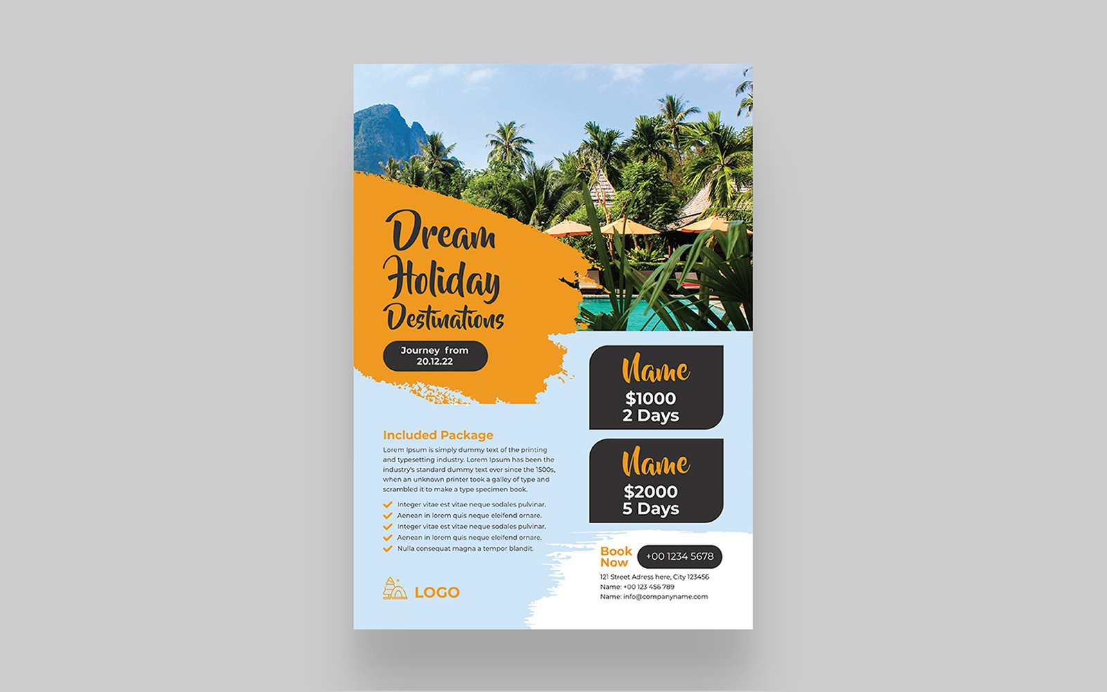 Travel Tour Agency Flyer Poster Design Template