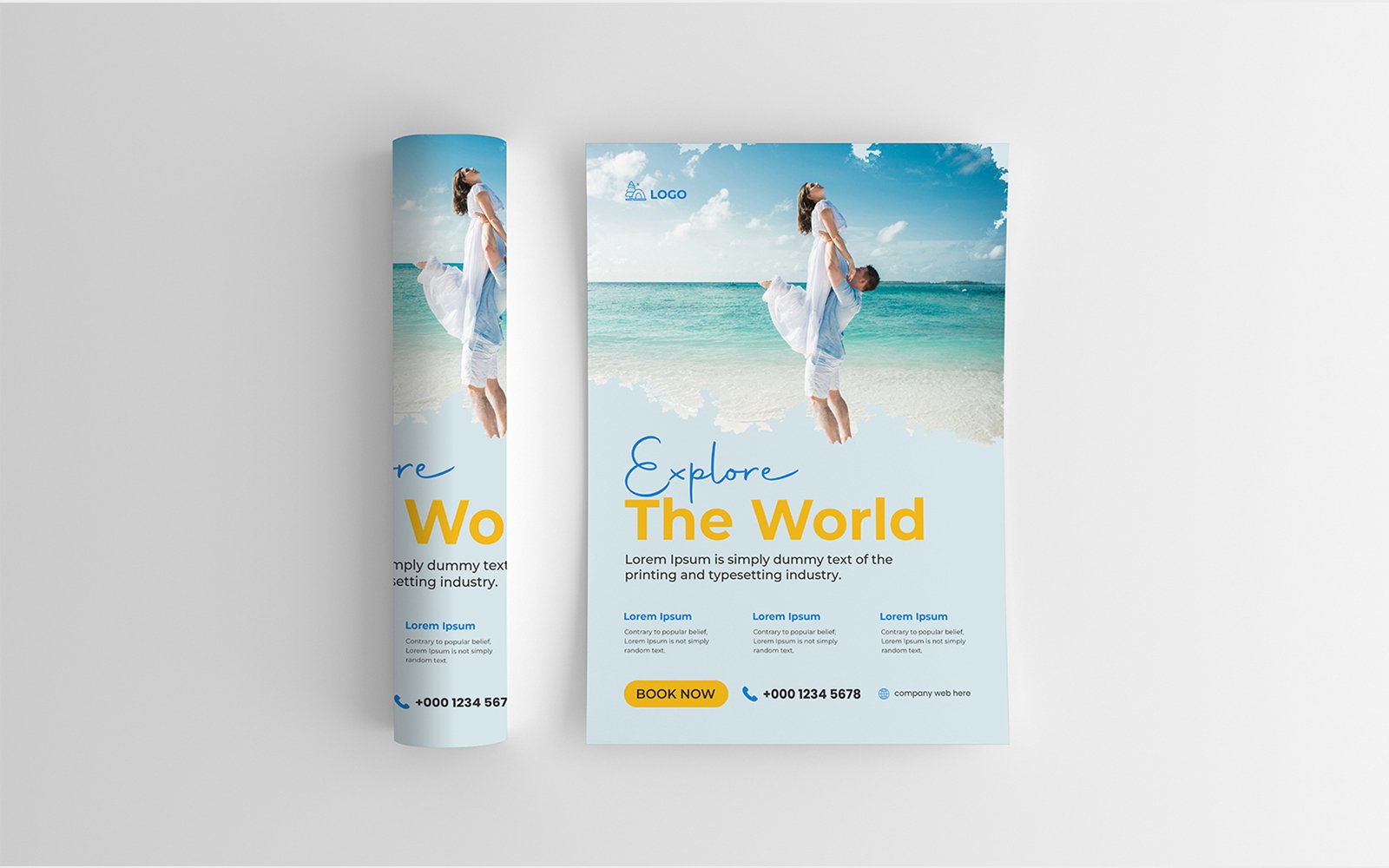 Travel agency poster design template
