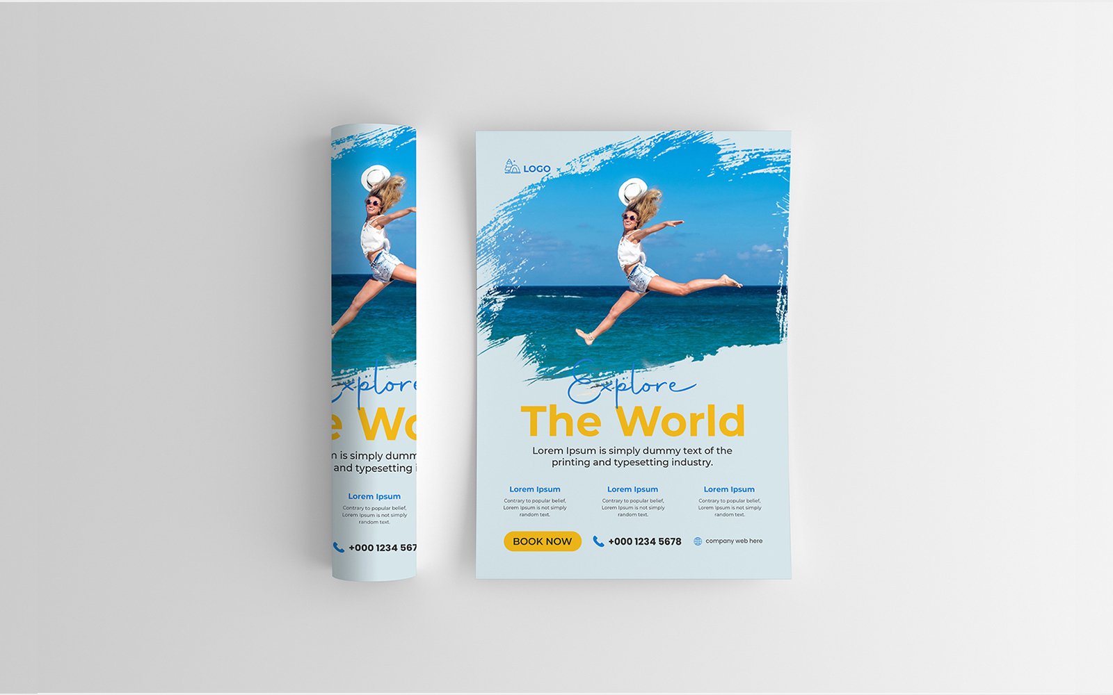 Editable travel poster template