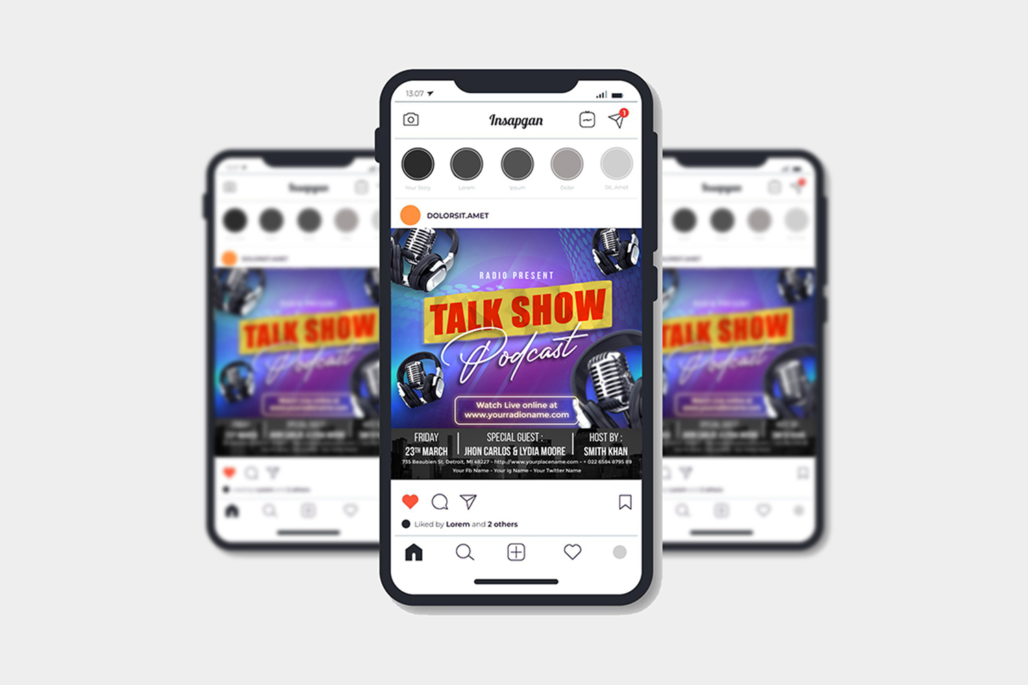 Podcast /Talkshow Flyer Template #6