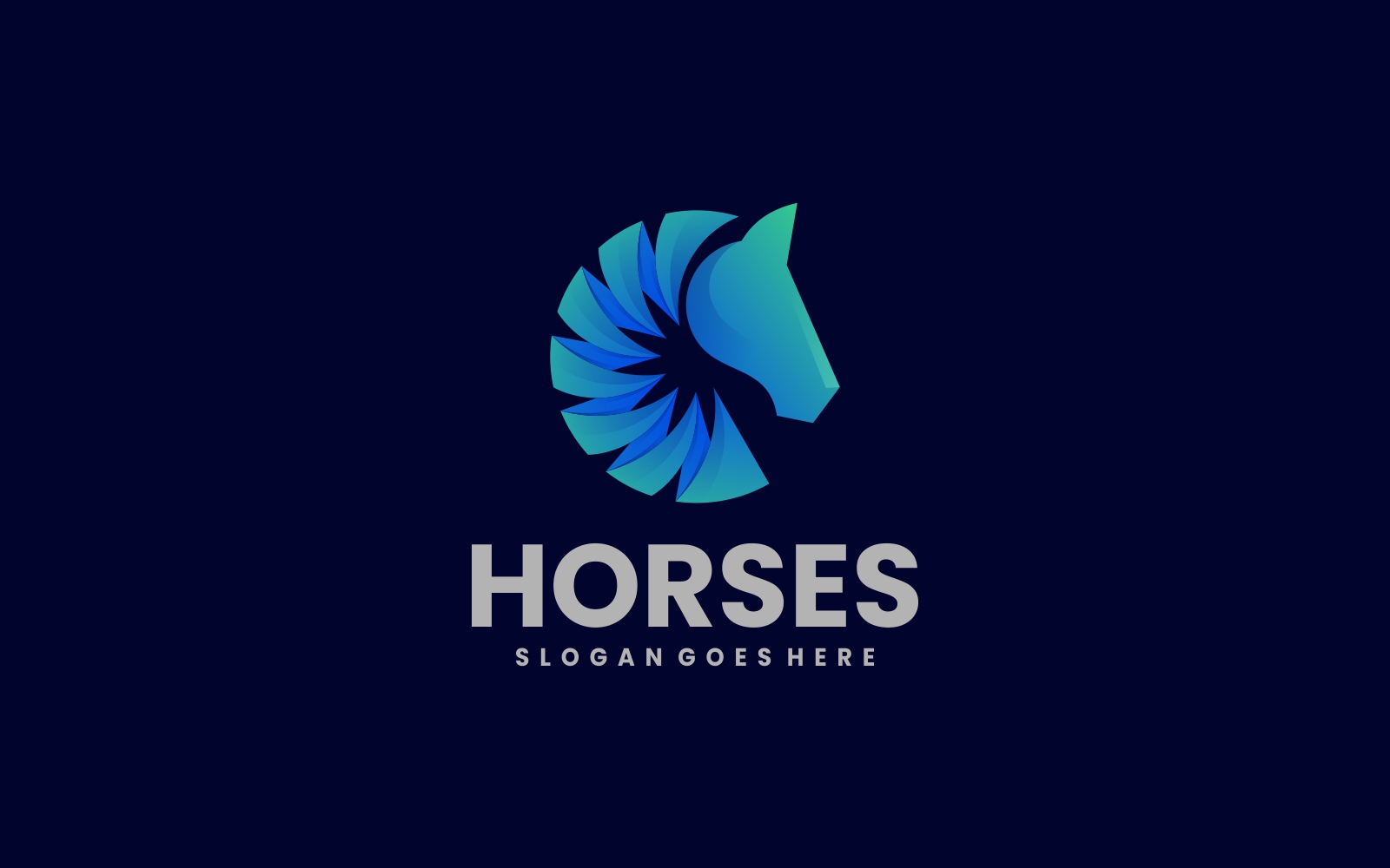 Horse Gradient Logo Style 5
