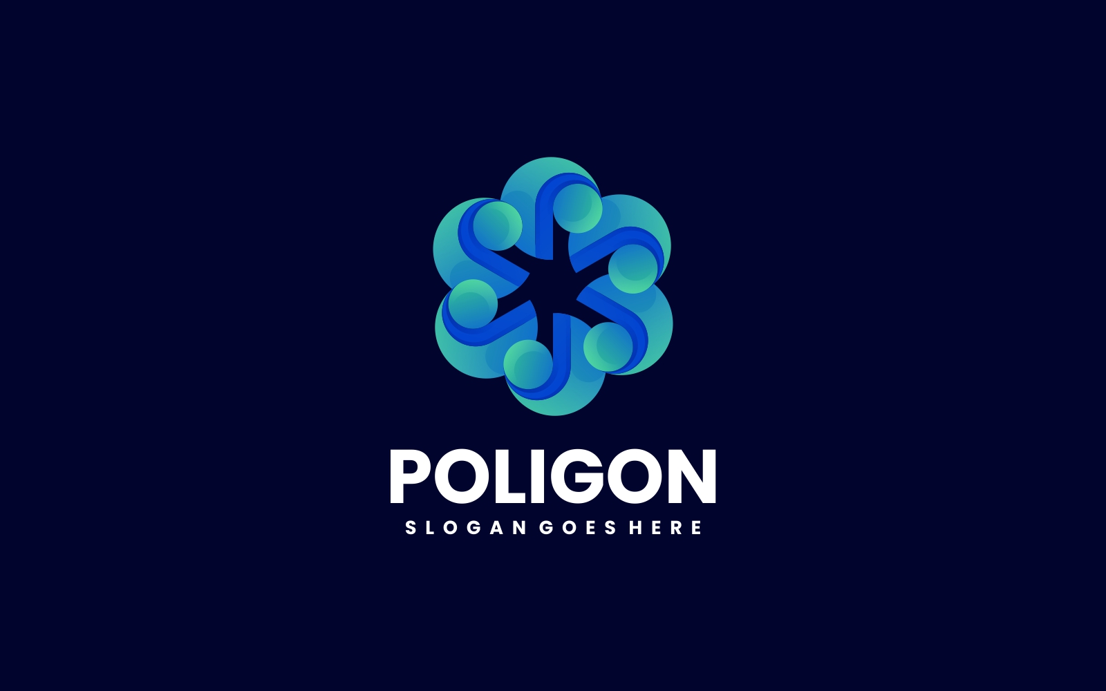 Abstract Polygon Gradient Logo Style