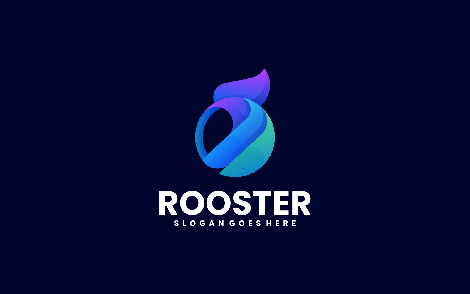 Rooster Gradient Logo Style 7