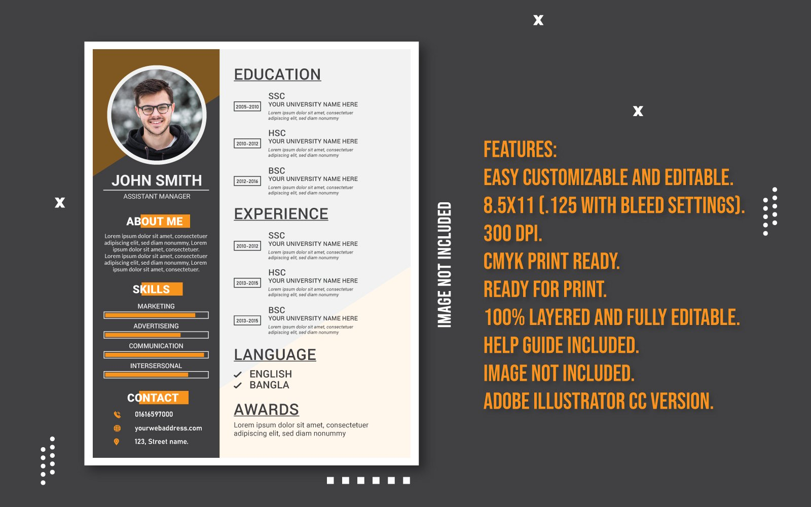 Creative Minimalist Editable Resume Template