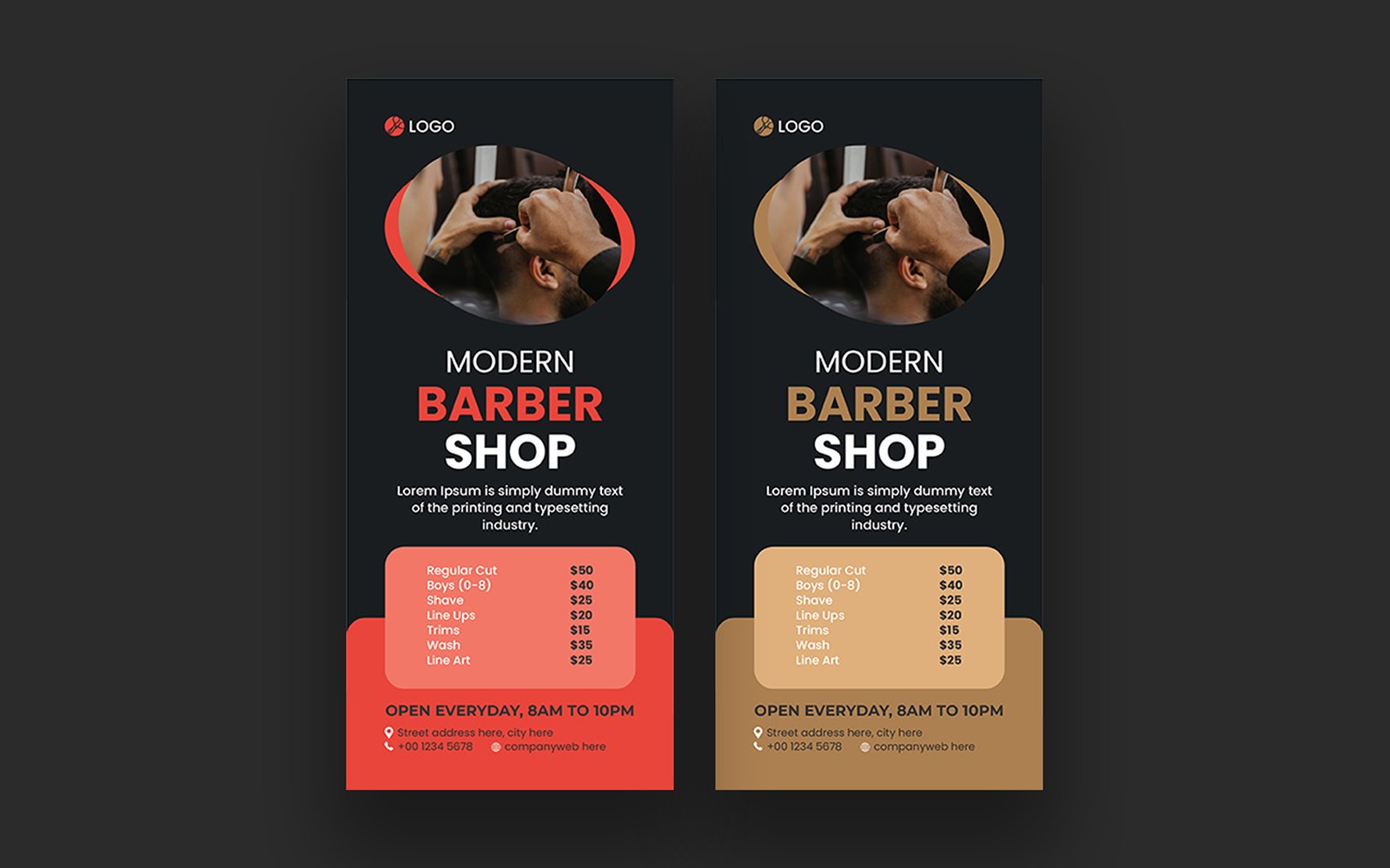 Barbershop Rack Card or Dl Flyer