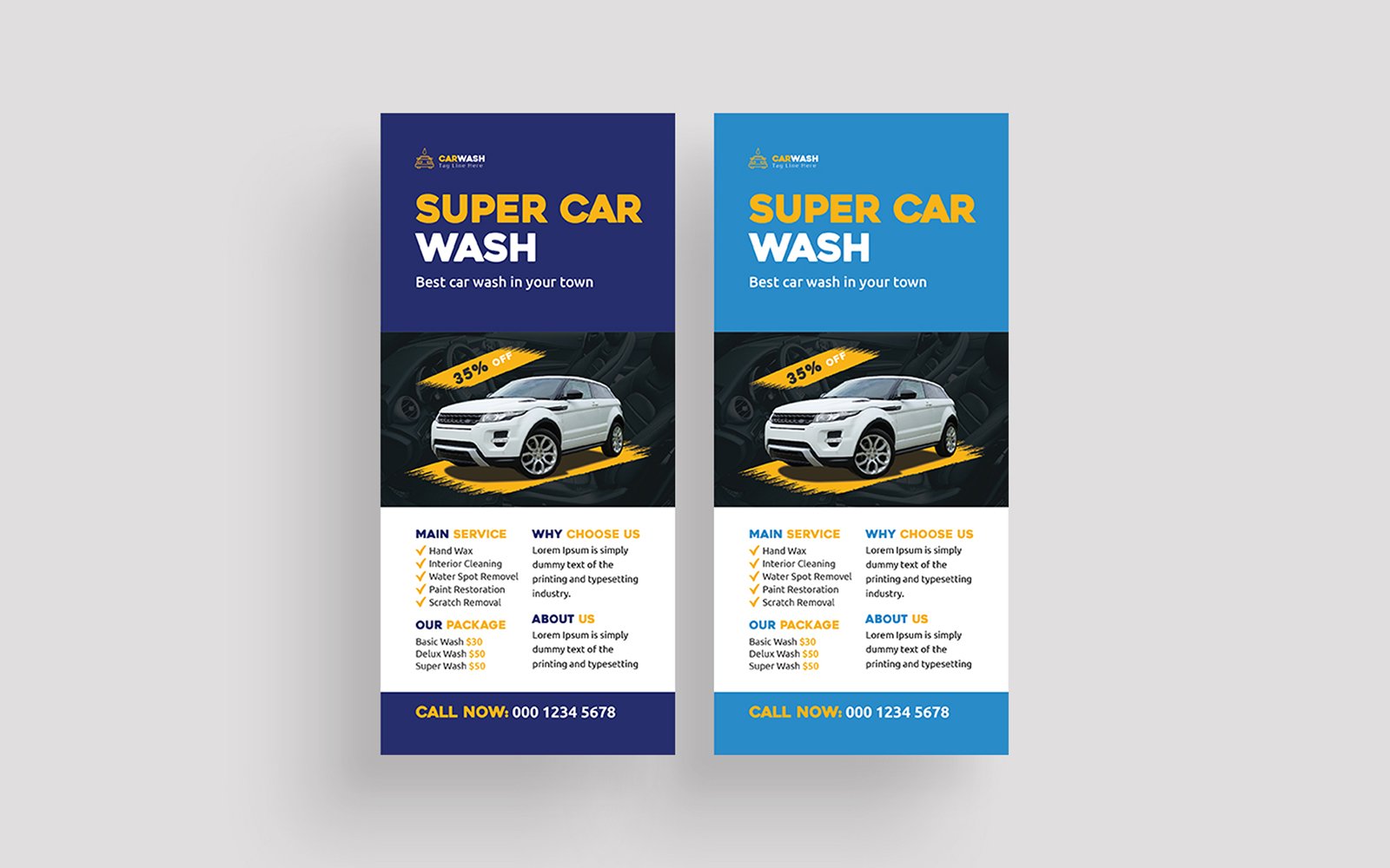 Car Wash Rack Card or Dl Flyer