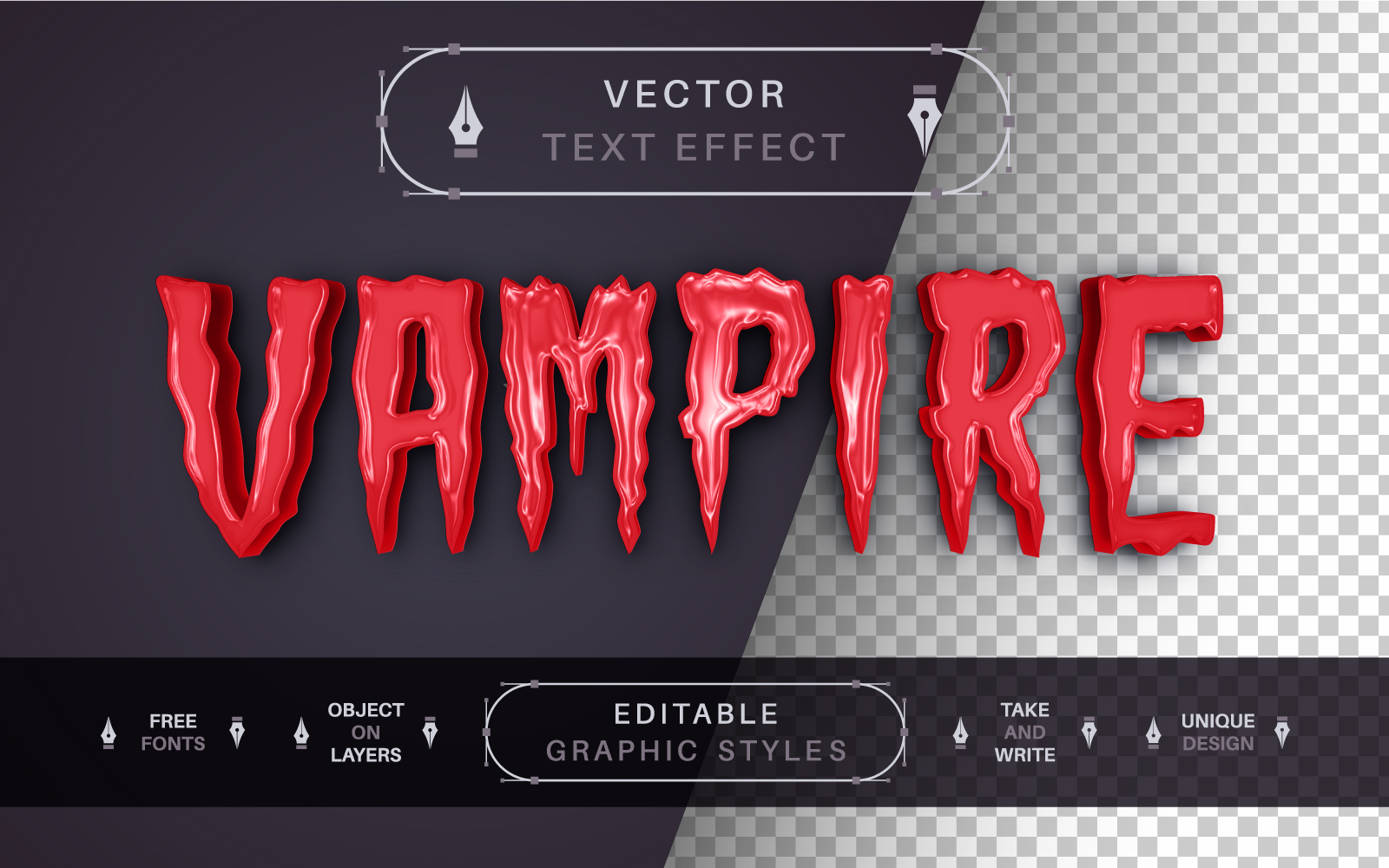 Blood Vampire - Editable Text Effect, Font Style