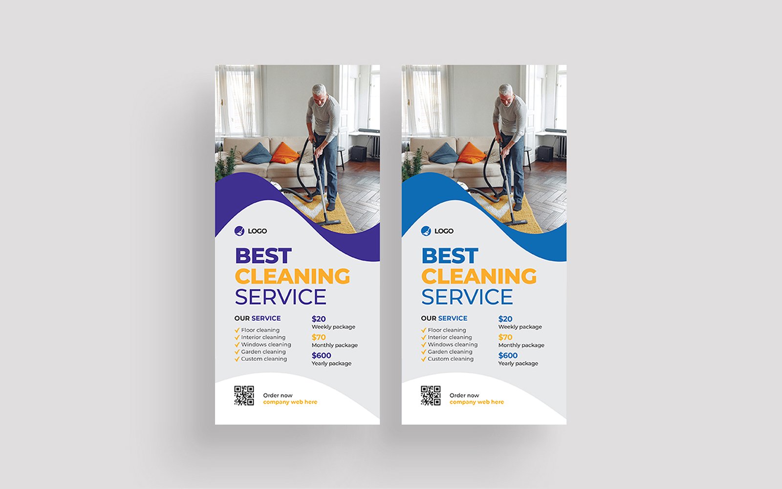 Cleaning Service Rack Card Design