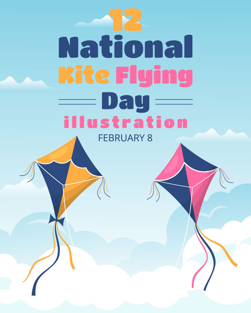 12 National Kite Flying Day Illustration