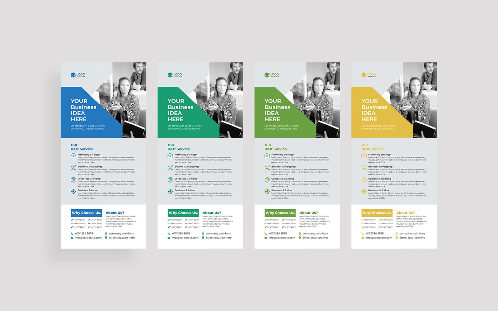 Corporate Rack Card or Dl Flyer Template