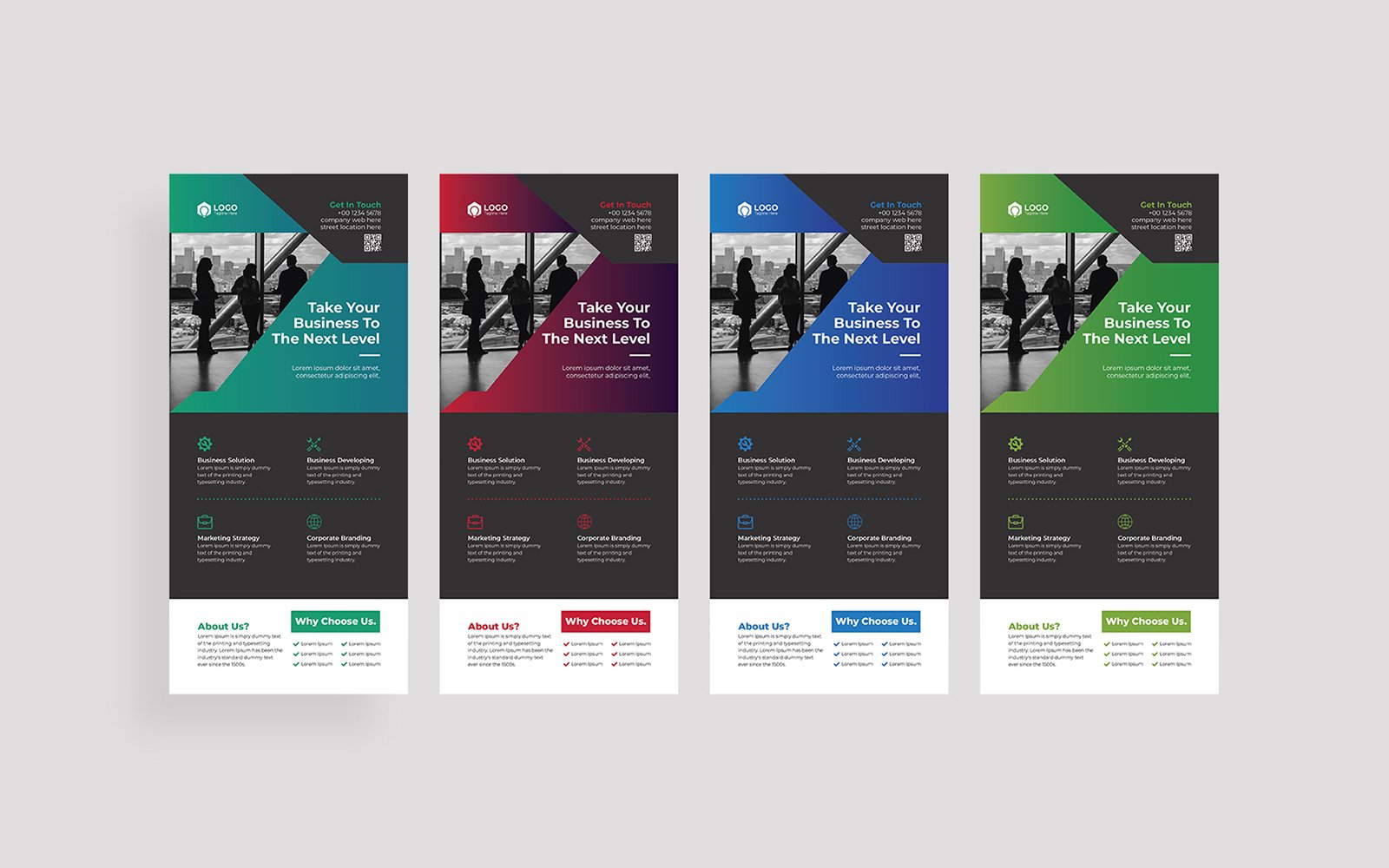 Modern Corporate Rack Card Flyer Template