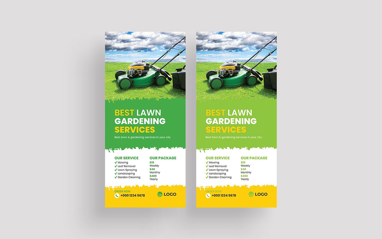 Lawn Mower Rack Card or Dl Flyer Template