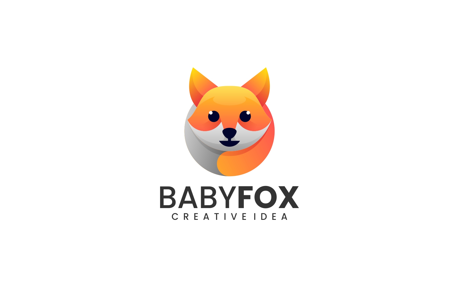Baby Fox Gradient Logo Style