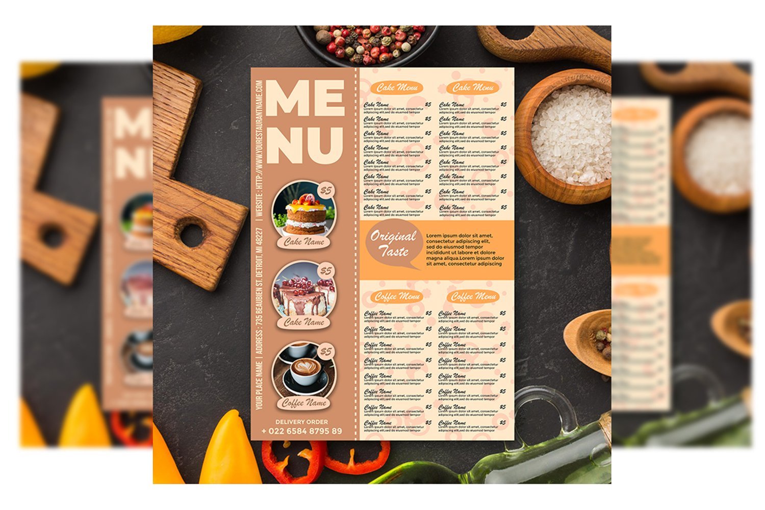 Cake Menu Flyer Template #4