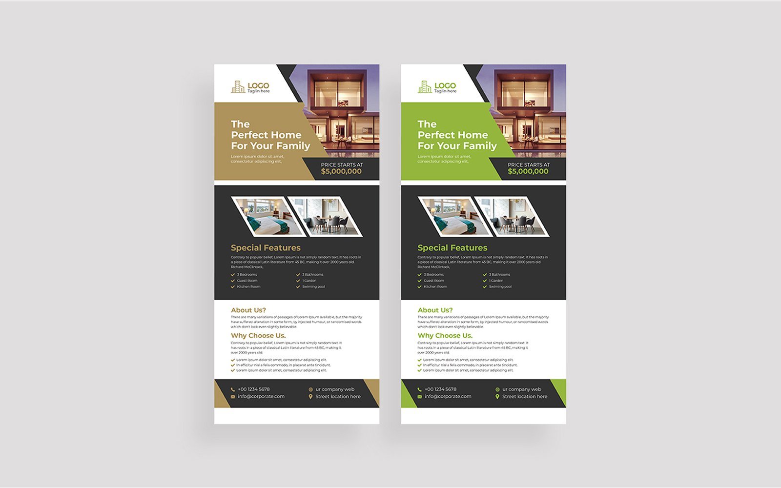 Real Estate Rack Card or Dl Flyer Template