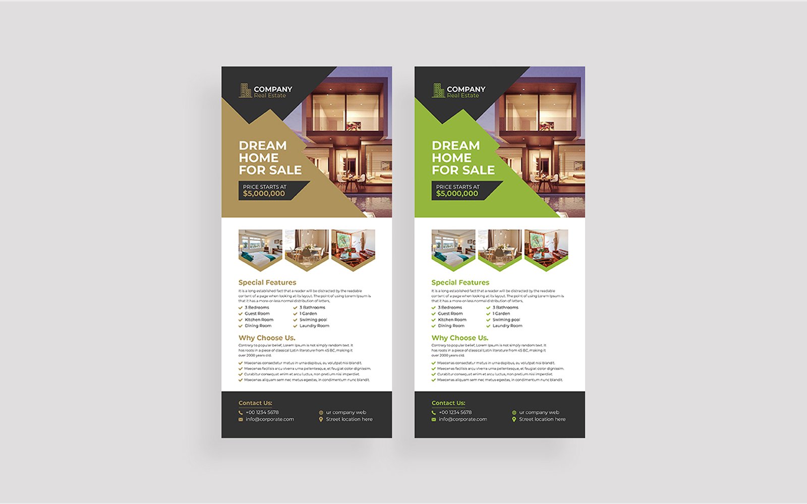 Real Estate Rack Card Design Template