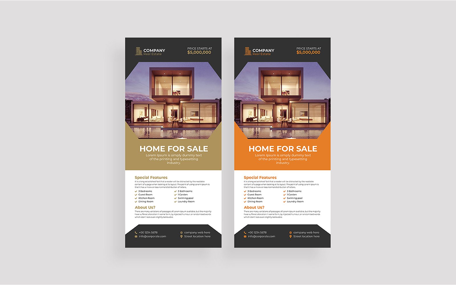 Real Estate Rack Card Template